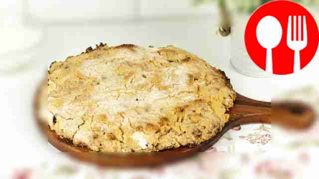 Насыпной пирог с яблоками