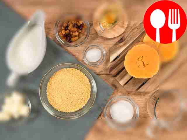 Порежьте свежую тыкву на мелкие кусочки.