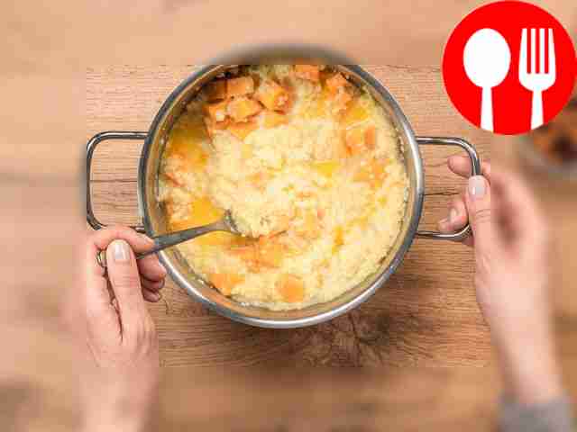 Закончив приготовление, снимите кашу с огня,...