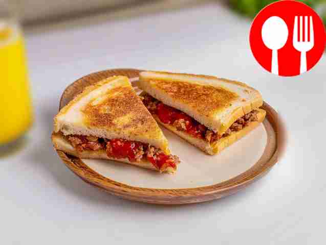 Hearty Vienna sausage sandwich