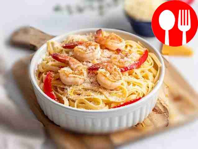 Hearty Baked Shrimp Pasta