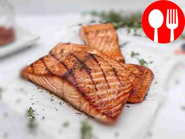 Flavorful pink salmon steak