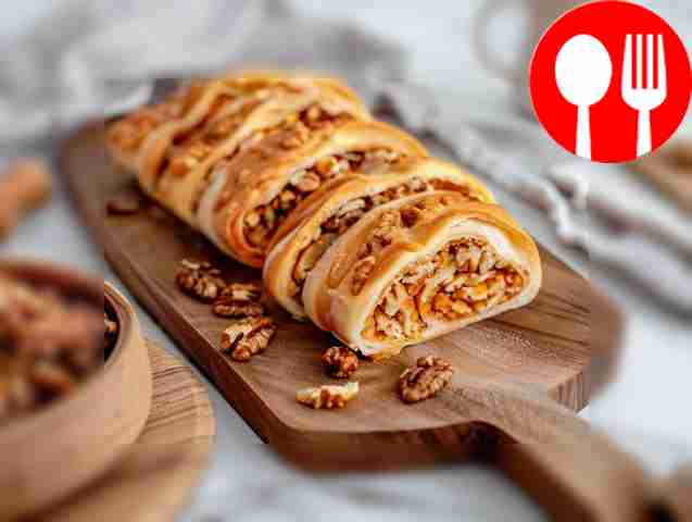 Ореховый рулет из дрожжевого теста Nut roll made from yeast dough