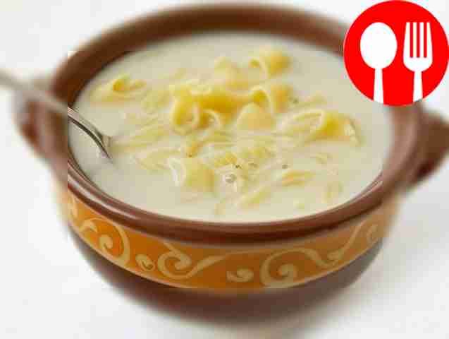 Быстрый молочный суп с вермишелью Quick milk soup with noodles