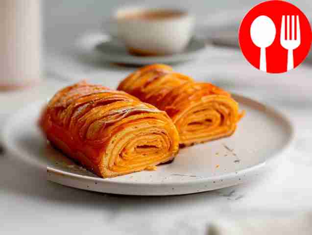 Quick sponge roll with condensed milk