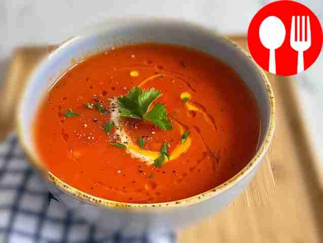 Spanish gazpacho with tomatoes and bell peppers