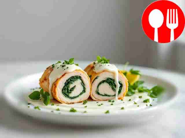Turkey and spinach rolls