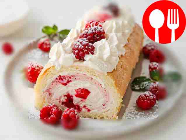 Домашний рулет с нежным сливочным муссом