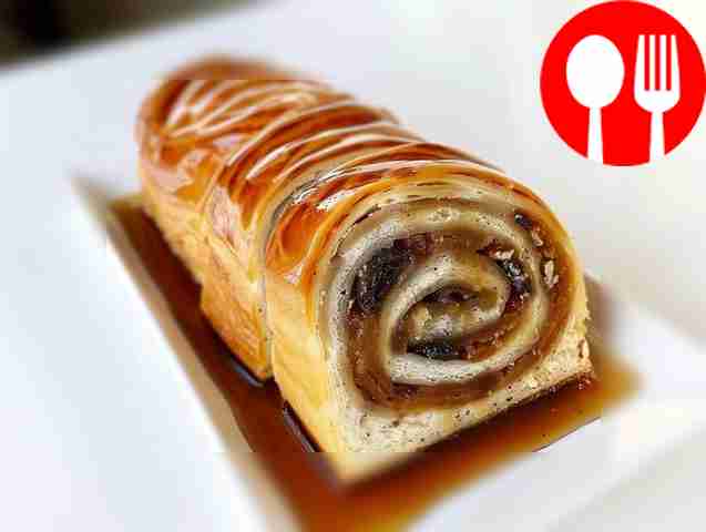 Homemade honey-crusted roll