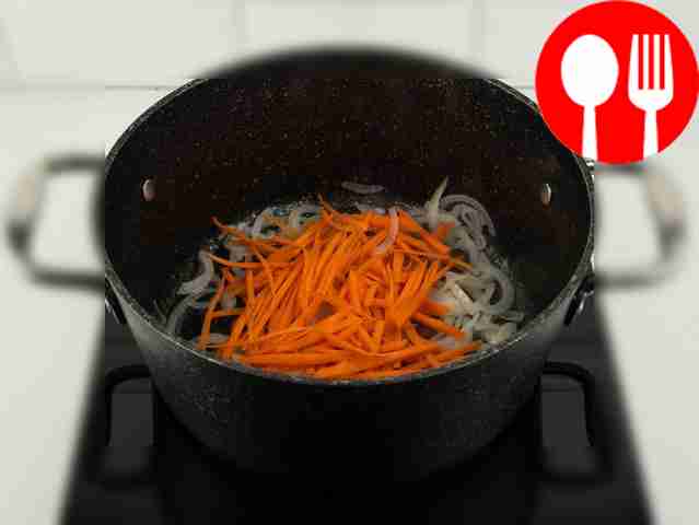 Heat a thick-bottomed pan with a small amount...