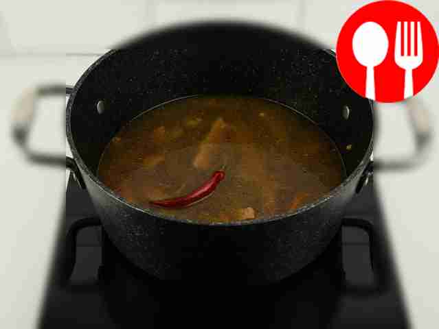 Fill the contents of the pan with water, pour...