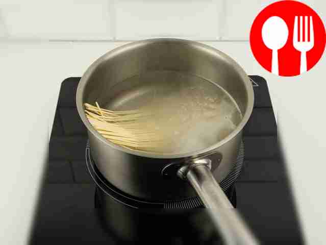 Meanwhile, boil the wheat noodles until half...