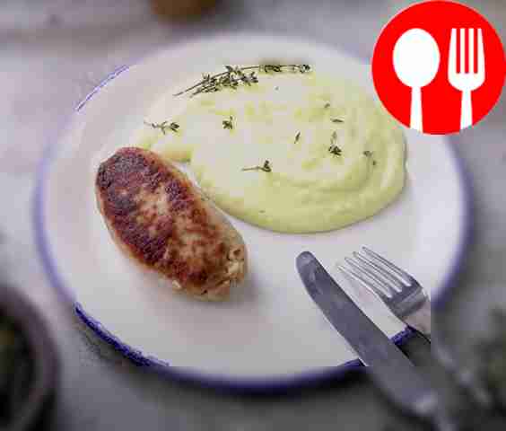 Creamy puree with garlic