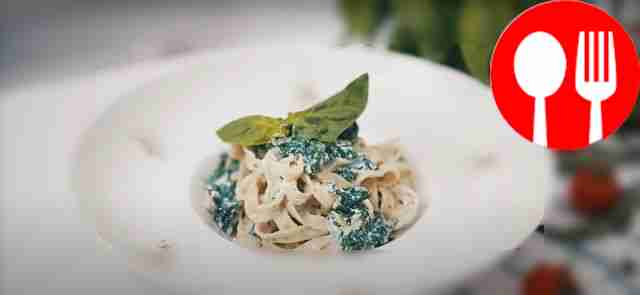 Домашние фетучини в соусе из рикотты