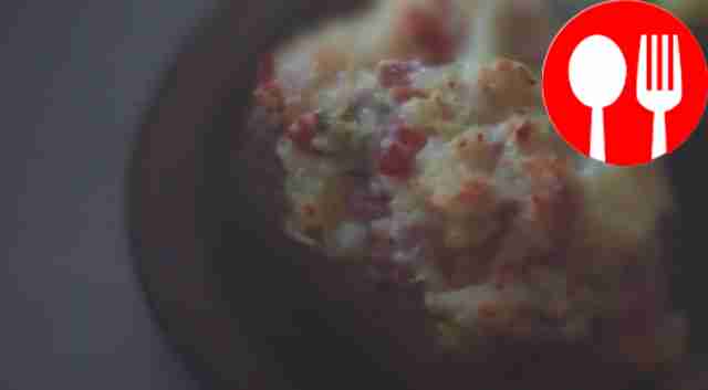 Baked potatoes with toppings