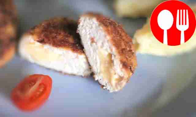 Chicken cutlets with melting cheese