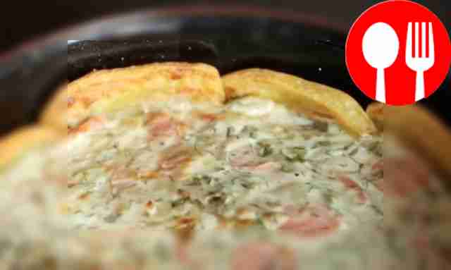 Potato pie with cheese