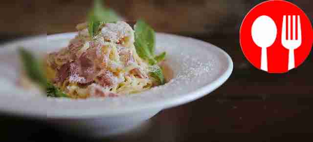 Лапша с беконом