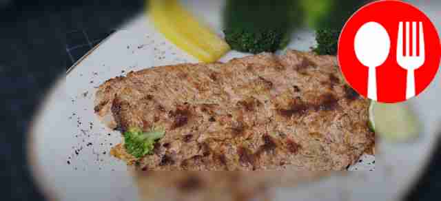 Pollock with sauce in the microwave