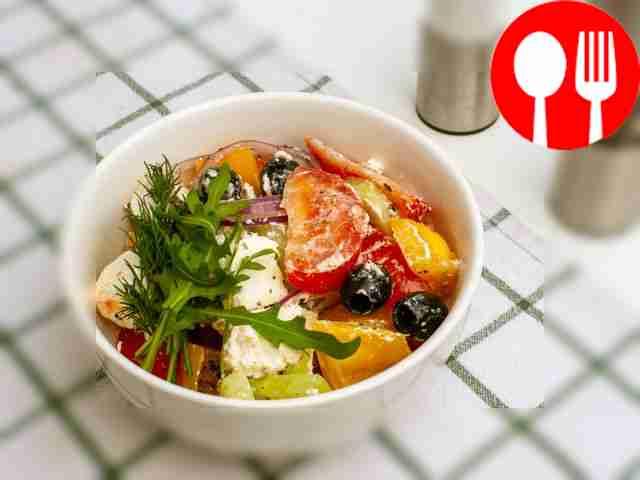 Greek salad with feta