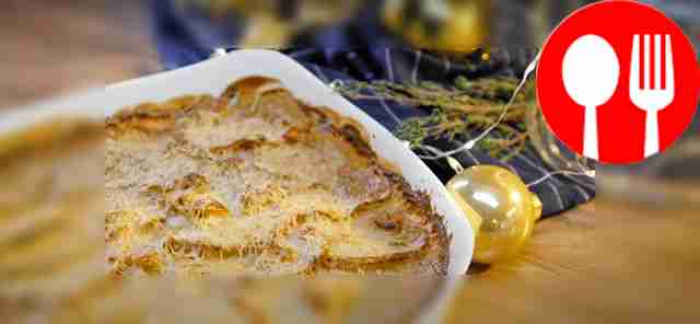 Potato gratin with bacon