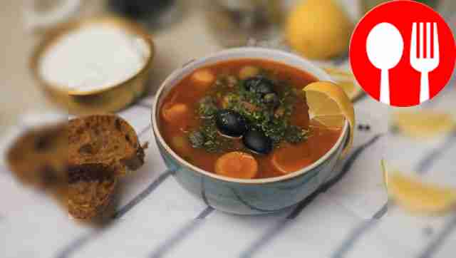 Meat solyanka with sausages