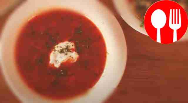 Classic Ukrainian borscht