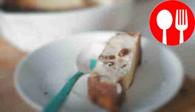 Children's cottage cheese casserole with banana