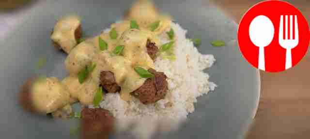 Homemade meatballs with cheese