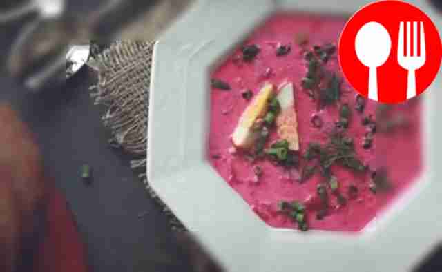 Холодник из запеченой свеклы