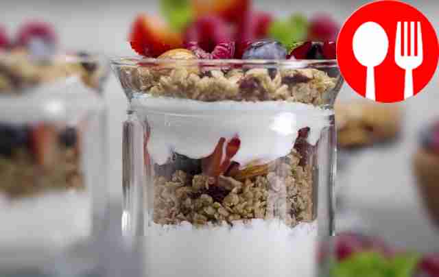 Parfait with seasonal berries