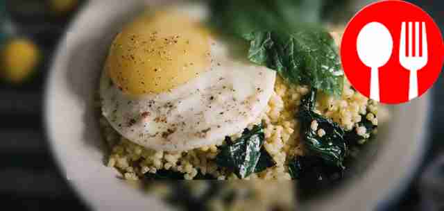 Пшенная каша со шпинатом