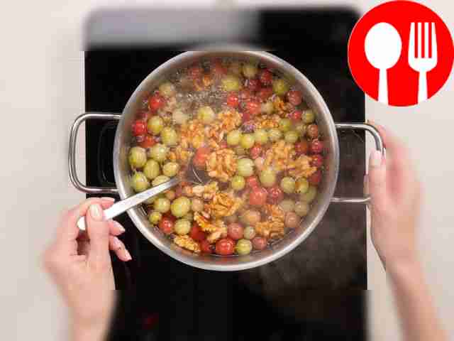 Boil the syrup. Add a glass of water to the...