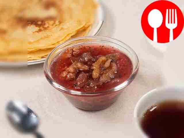 Serve the jam with a cup of aromatic black tea...