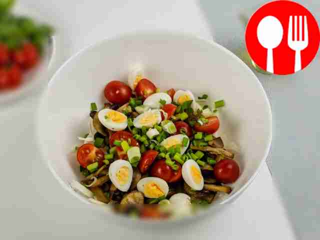 Assemble the salad: in a deep bowl, combine...