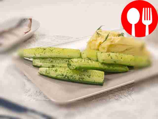 Pickled cucumbers in a bag