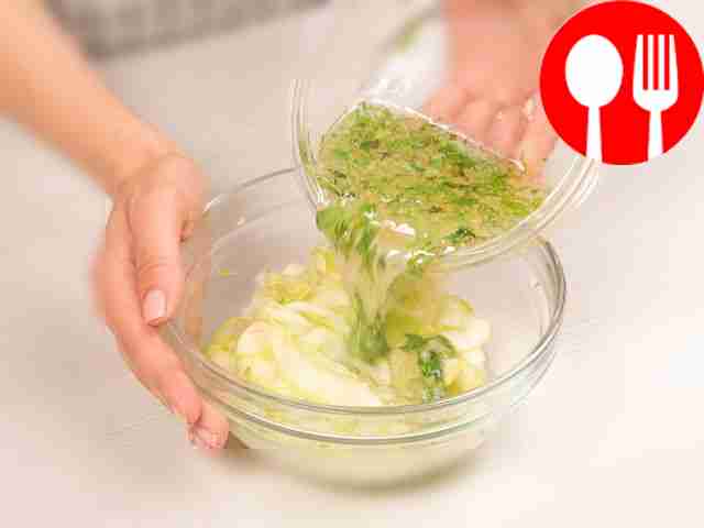 Marinate zucchini with honey. Distribute the...