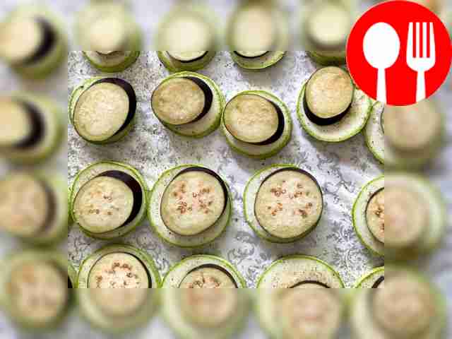 Place the first layer of vegetables on the...