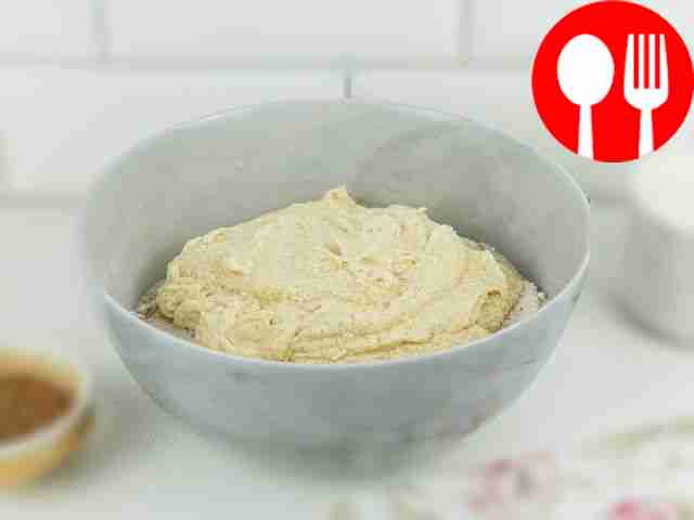 Add the creamy honey mixture to the dry...