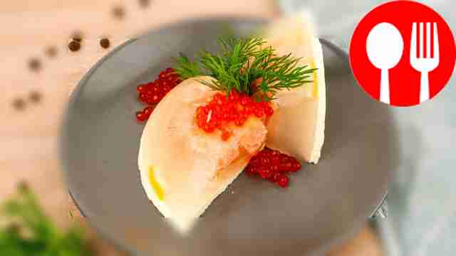 Fish aspic with mayonnaise