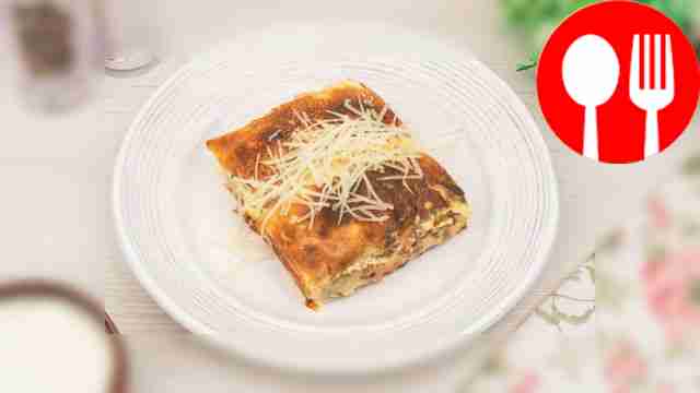 Pancake pie with mushrooms