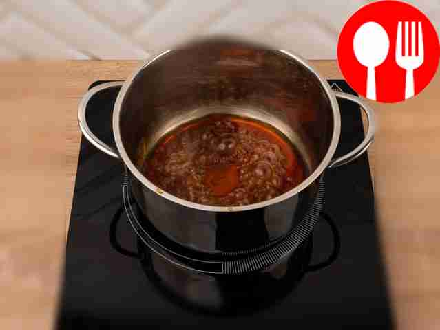 Place half the sugar in a saucepan and melt it...