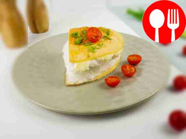 Омлет тетушки Пуляр с шампиньонами