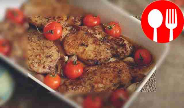 Spicy pork cutlets on the bone