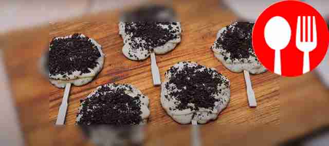 Ореховое лакомство с «Орео» на палочке