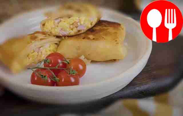 Блины с яичным салатом