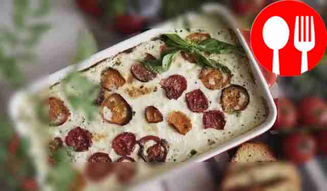 Margarita dip with tomatoes and buratta