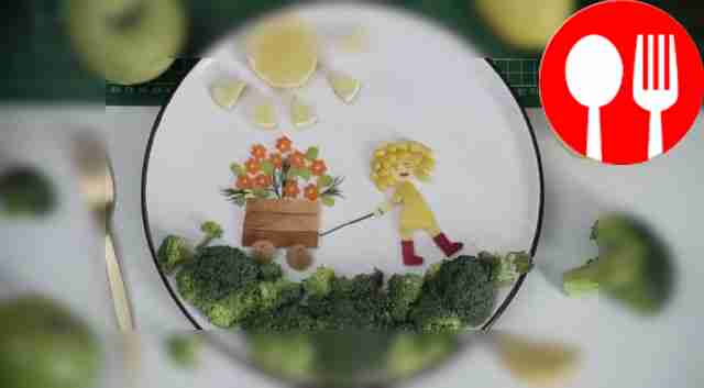 "Man" made from vegetables