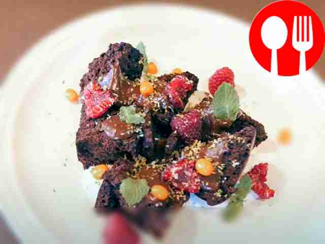 Шоколадный фондан в СВЧ