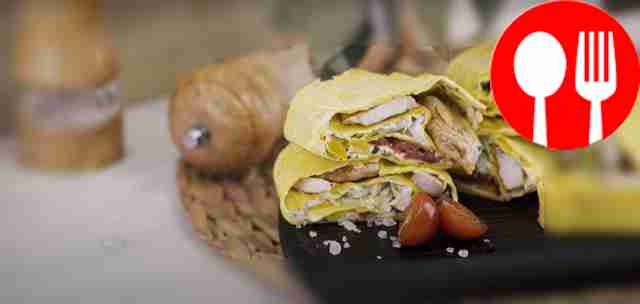 Рулет с курицей и овощами